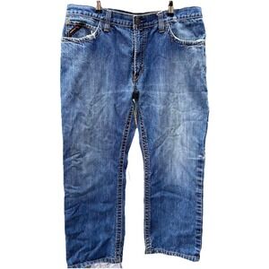 Ariat M4 FR Cat 2 Men's 36x30 Cat 2 2112 Low Rise Boot Cut Blue Denim Work Jeans